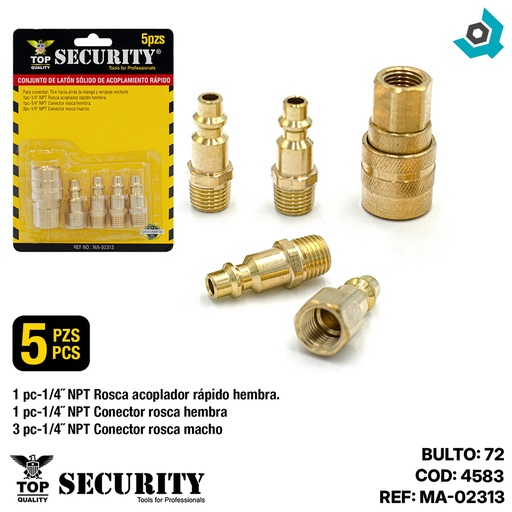 [4583] JUEGO DE ACOPLE 5PCS SECURITY MA-02313
