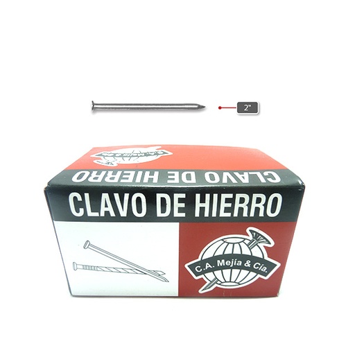 [6146] CLAVO DE HIERRO 2" X 2,7 MM CALIBRE 12 (50X500GRM) MEJIA