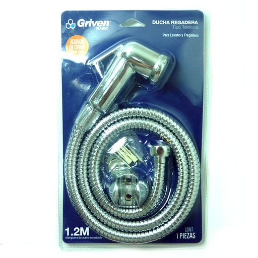 [6212] DUCHA PVC TIPO TELEFONO CROMADA GRIVEN