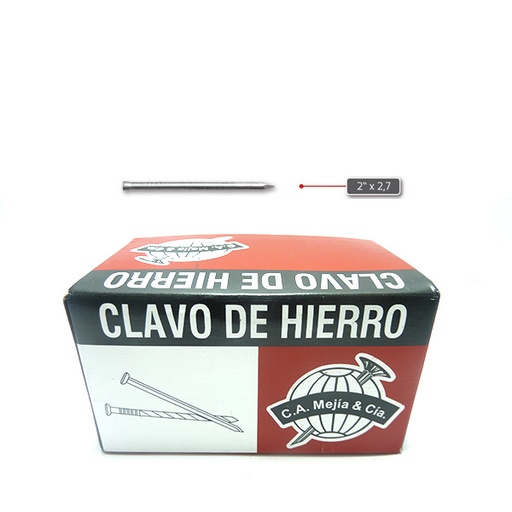 [6299] CLAVO DE HIERRO SIN CABEZA 2" X 2,7MM MEJIA