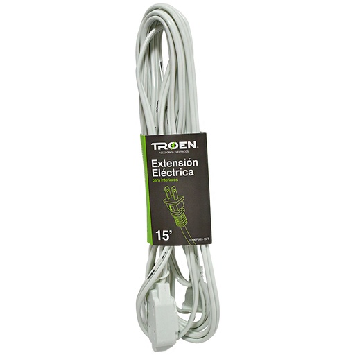 [6360] EXTENSION ELECTRICA 15FT 3 TOMAS TROEN