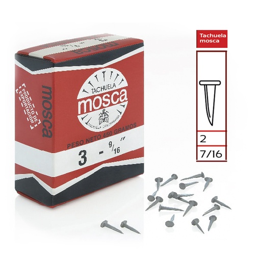 [6470] TACHUELA MOSCA 2 - 7/16" MEJIA (50X450GRS)