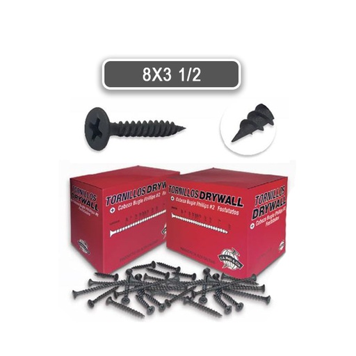 [6478] TORNILLO DRYWALL 8X3 1/2 (16X100) MEJIA
