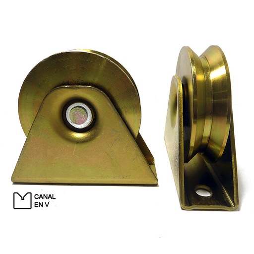 [6566] RUEDA O ROLDANA PARA PORTON 100MM - 4"