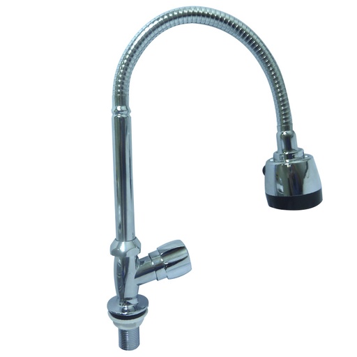 [6753] GRIFERIA PARA FREGADERO INDIVIDUAL CUELLO FLEXIBLE GRIVEN