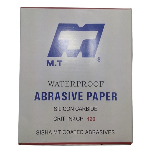 [7046] PAPEL DE LIJA DE AGUA 9" X 11" GRANO 120 M.T. EMPAQUE 100PZAS