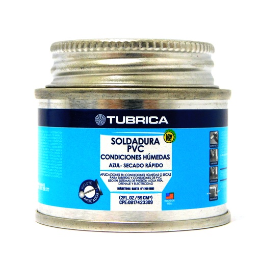 [7157] SOLDADURA PVC CONDICIONES HUMEDAS 1/64GL - (2FL.OZ/59CM3) TUBRICA