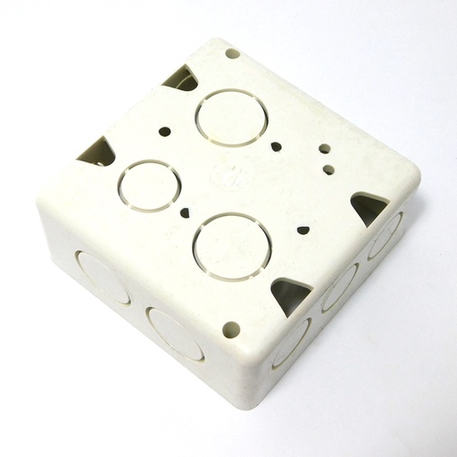 [7177] CAJETIN ELECTRICO CUADRADO PVC CONDUIT DOBLE 4" X 4" TUBRICA