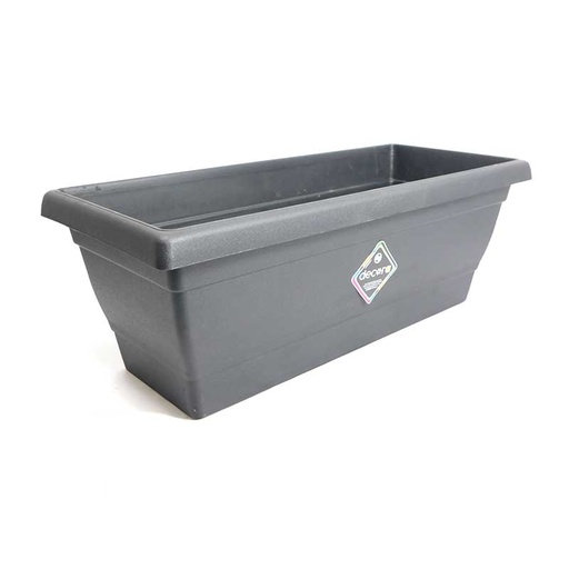 [7307] MATERO PP RECT CLÁSICO D-52 NEGRO DECORA