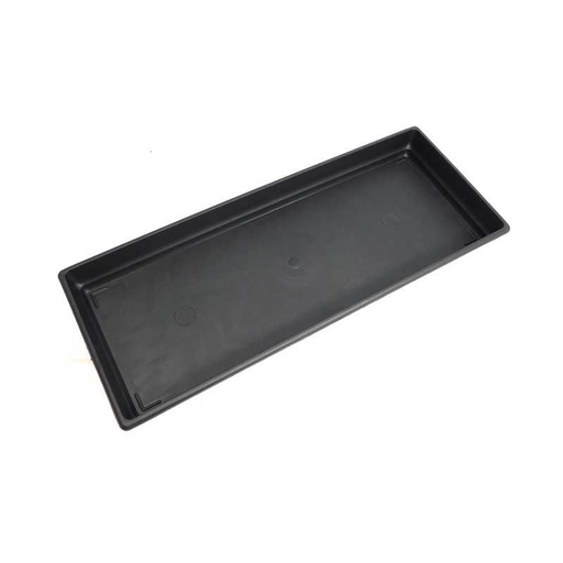 [7322] PLATO MATERO PP RECTCLÁSICO D-52 NEGRO DECORA