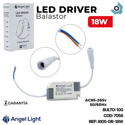 [7456] BALASTRO 18W PARA LED ANGEL LIGHT