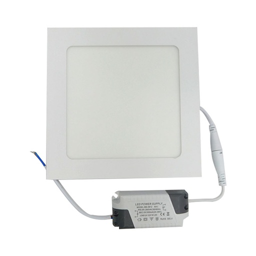 [7457] LAMPARA LED PARA EMPOTRAR CUADRADA 12W 7" LUZ BLANCA ANGEL LIGHT