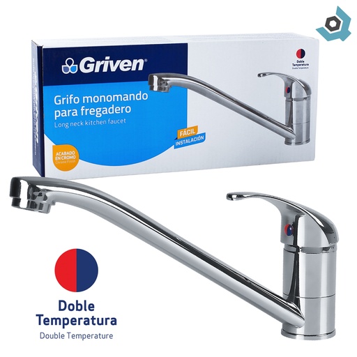 [7508] GRIFERIA PARA FREGADERO MONOMANDO ABRE FACIL GRIVEN