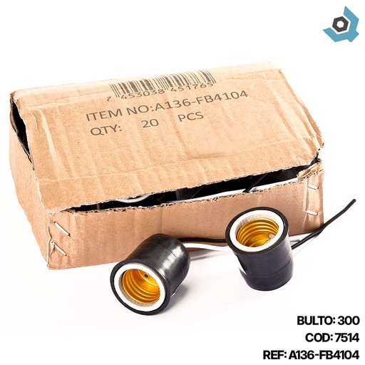 [7514] SOCATE DE PORCELANA PARA BOMBILLO