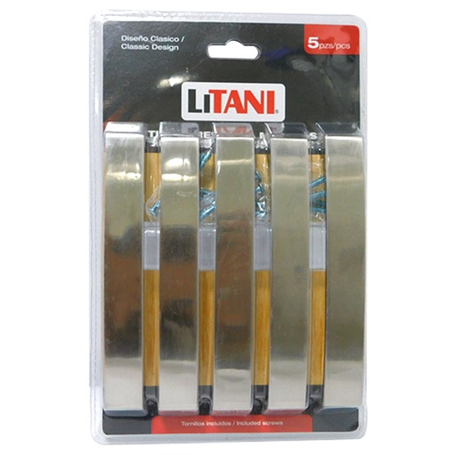 [7577] JUEGO DE TIRADORES 5PZAS 160MM LITANI