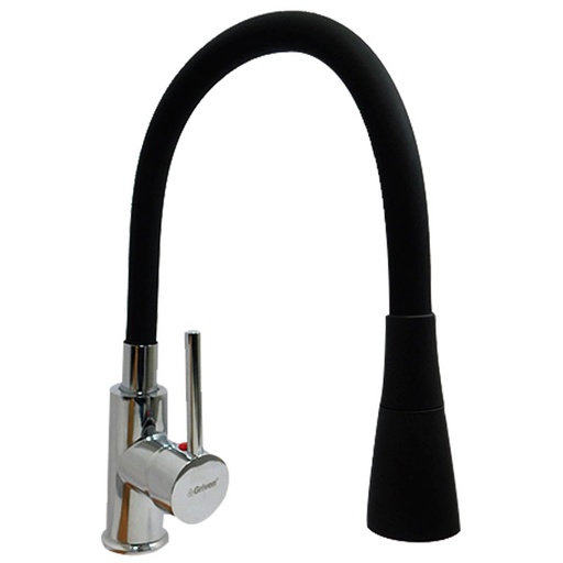 [7611] GRIFERIA PARA FREGADERO MONOMANDO FLEXIBLE NEGRO GRIVEN
