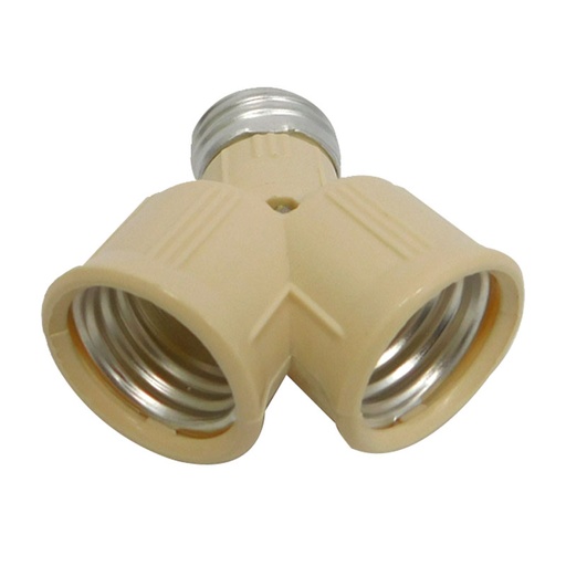 [7647] ADAPTADOR DOBLE PARA BOMBILLOS 110V TROEN