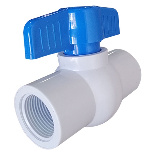 [7690] VALVULA 1" DE PVC CON ROSCA HEMBRA TUBRICA