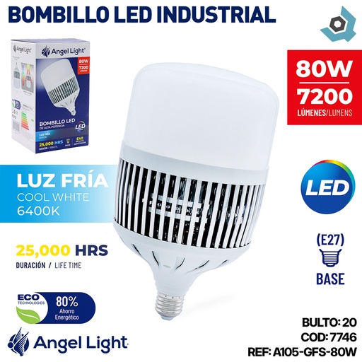[7746] BOMBILLO LED INDUSTRIAL 80W ANGEL LIGHT