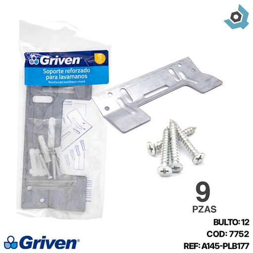 [7752] SOPORTE REFORZADO PARA LAVAMANOS GRIVEN