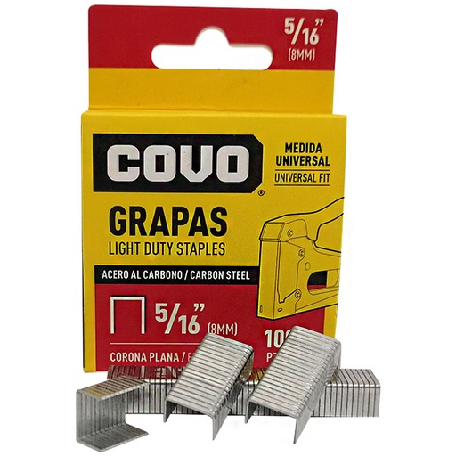[7765] GRAPAS 8MM CORONA PLANA COVO