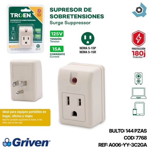 [7768] PROTECTOR DE VOLTAJE 125V TROEN
