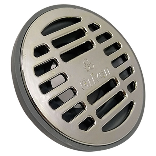 [7794] DESAGUE DE PISO 4" REDONDO CROMADO GRIVEN