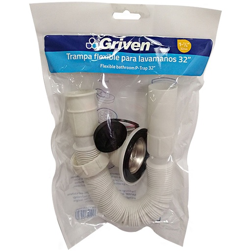 [7801] SIFON PARA LAVAMANOS 1 1/4" FLEXIBLE GRIVEN