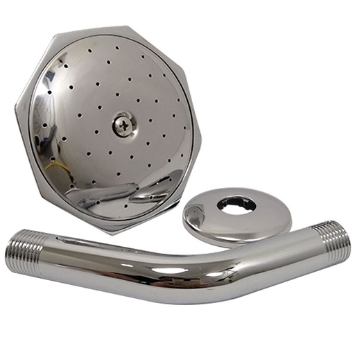 [7821] REGADERA PARA BANO 4" CON CABEZA OCTAGONAL GRIVEN