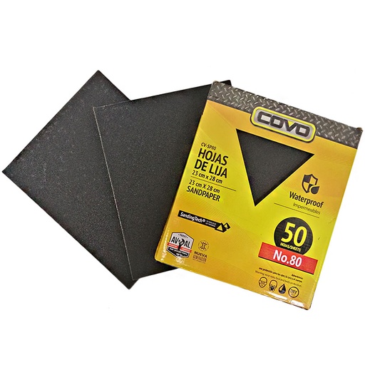 [7835] LIJAS DE PAPEL GRANO 80 COVO